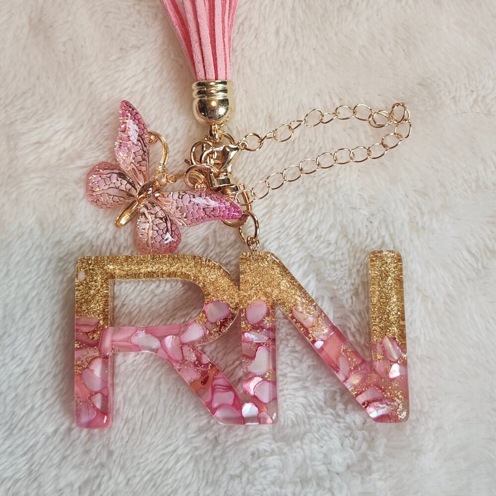 Nurse Bag Tag /charm RN Stanley Owala charm RN Keychain customized RN gift